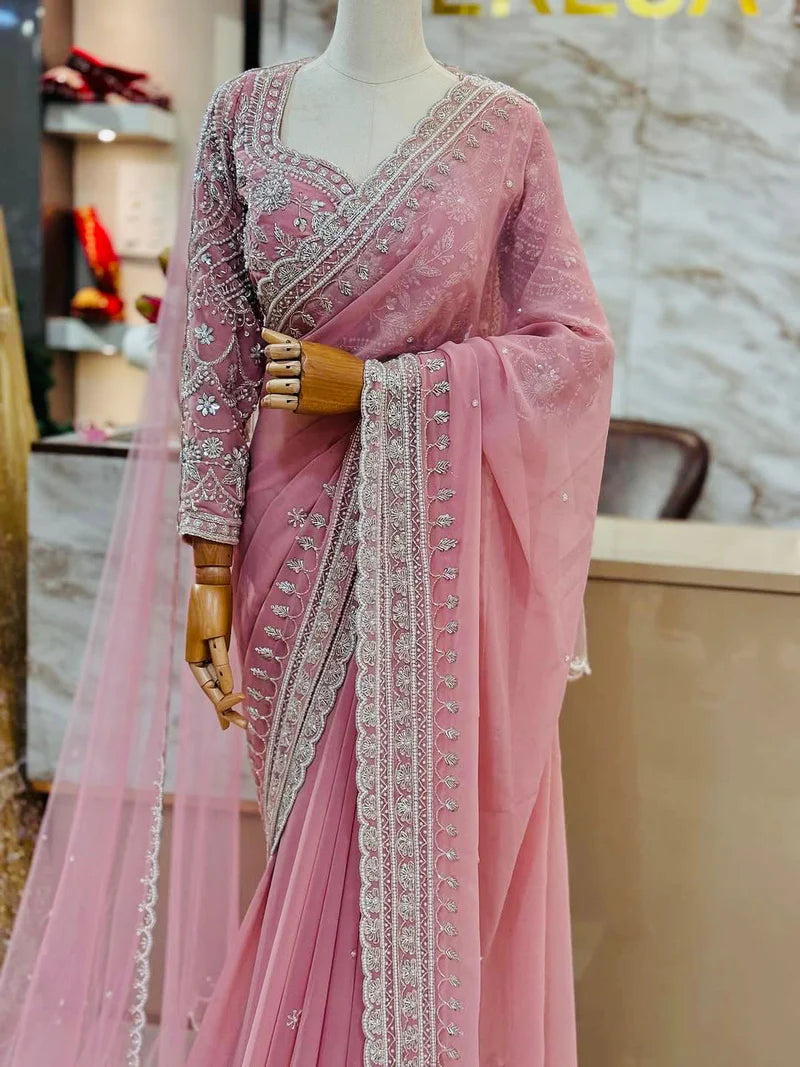 Roselle Sheen Saree