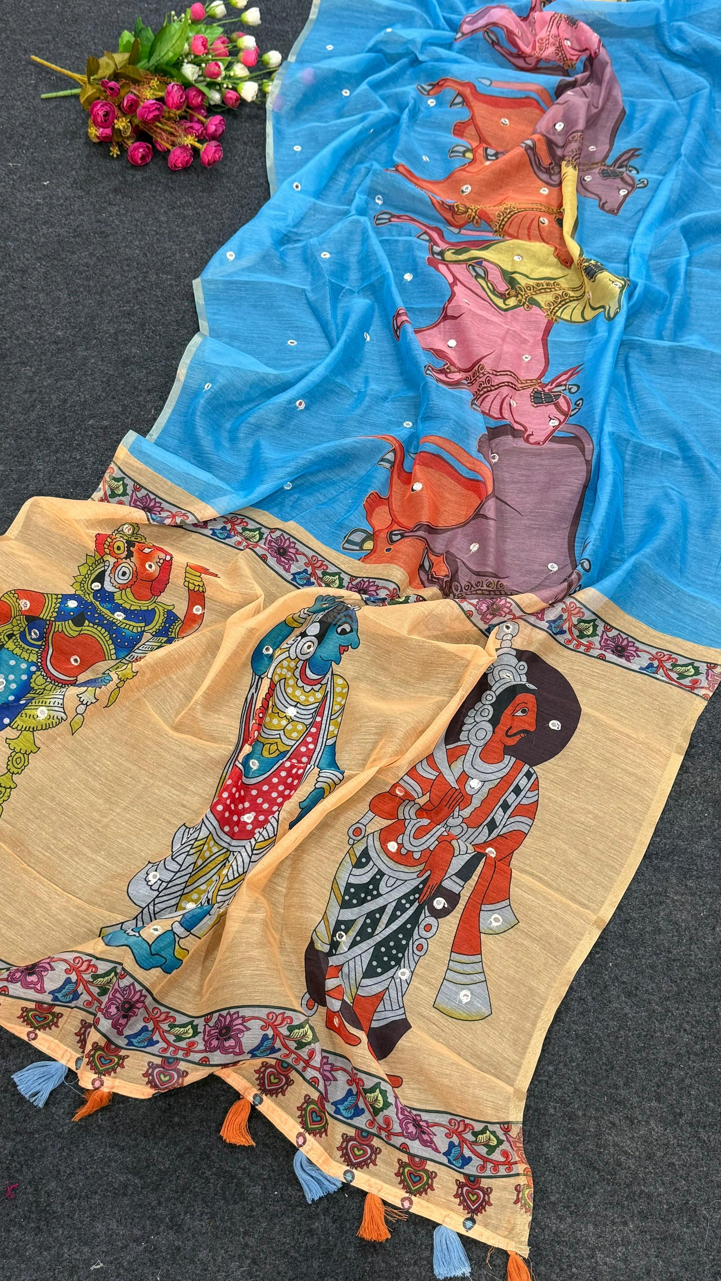 Rang Leela Linen Saree