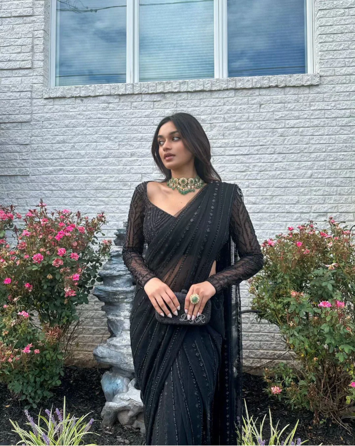 Noir Celeste Midnight Sequin Saree
