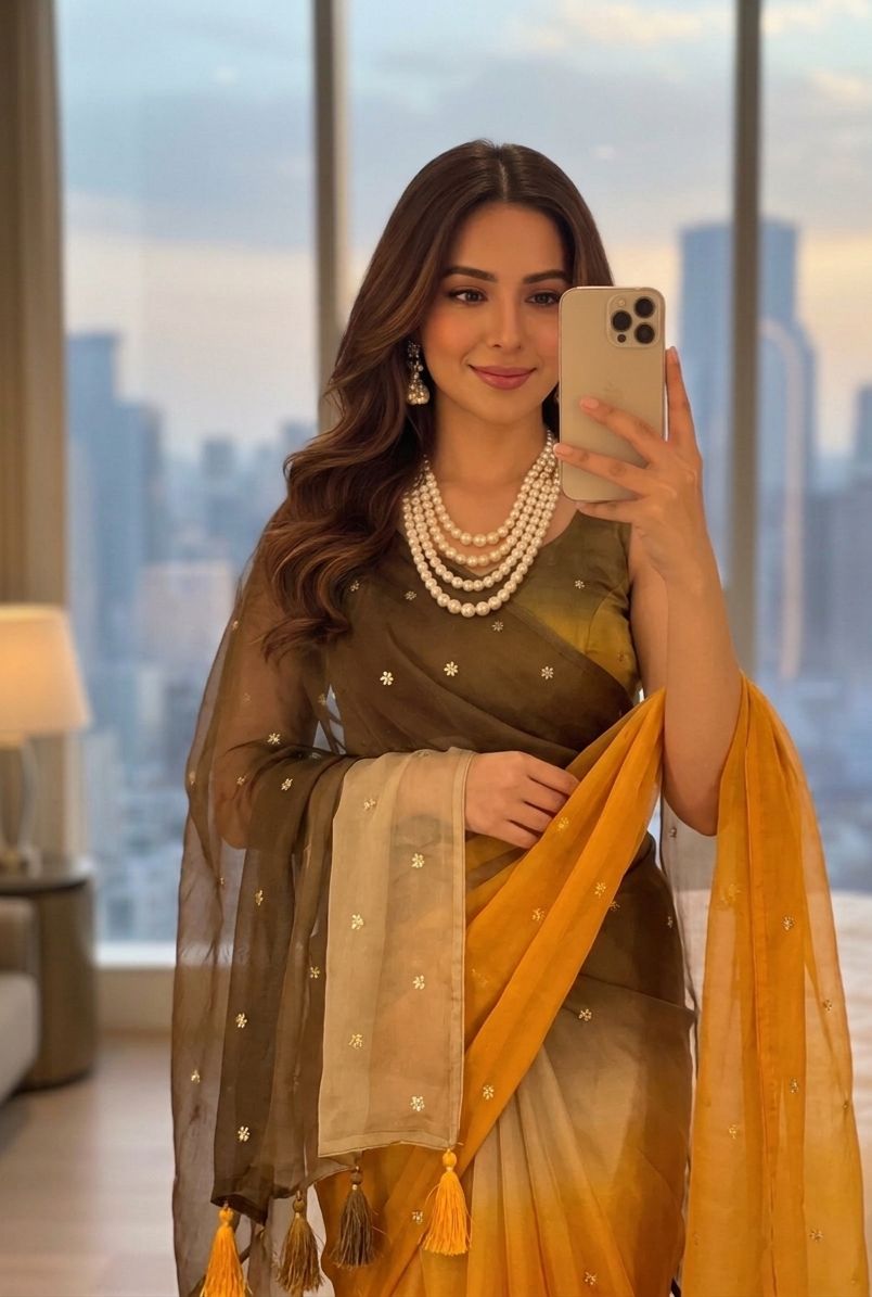 Sunehri Dusk Saree