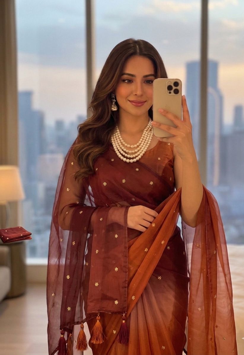 Sunehri Dusk Saree