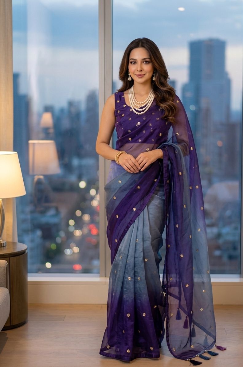 Sunehri Dusk Saree