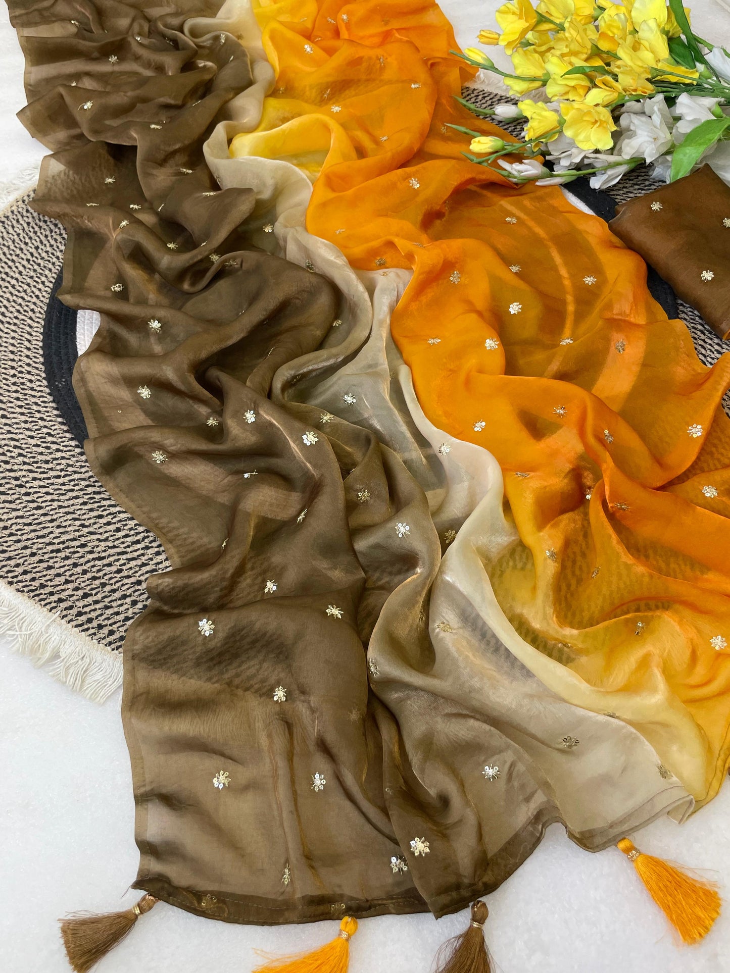Sunehri Dusk Saree