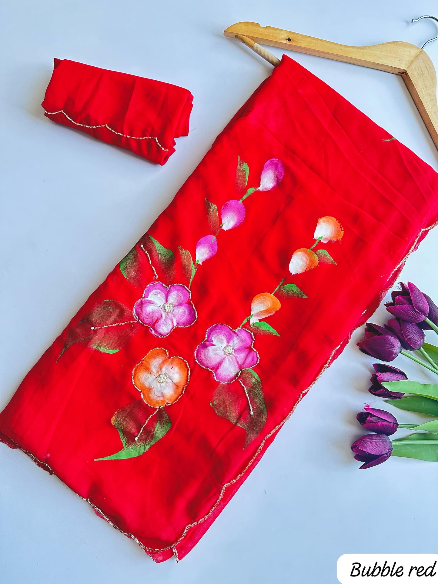 Sunheri Phool Saree
