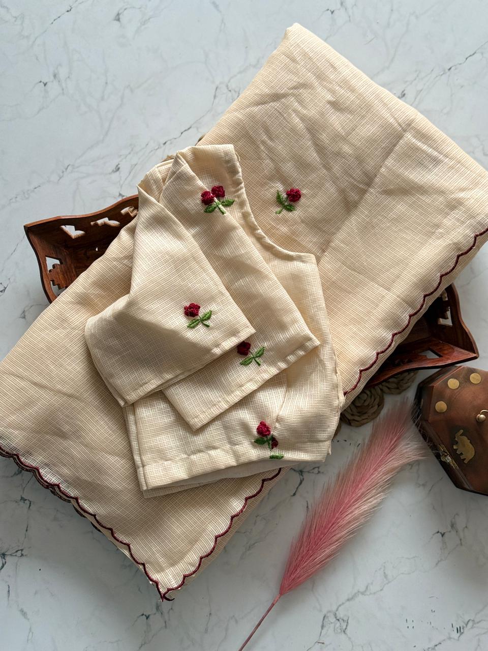 Vintage Rose Saree