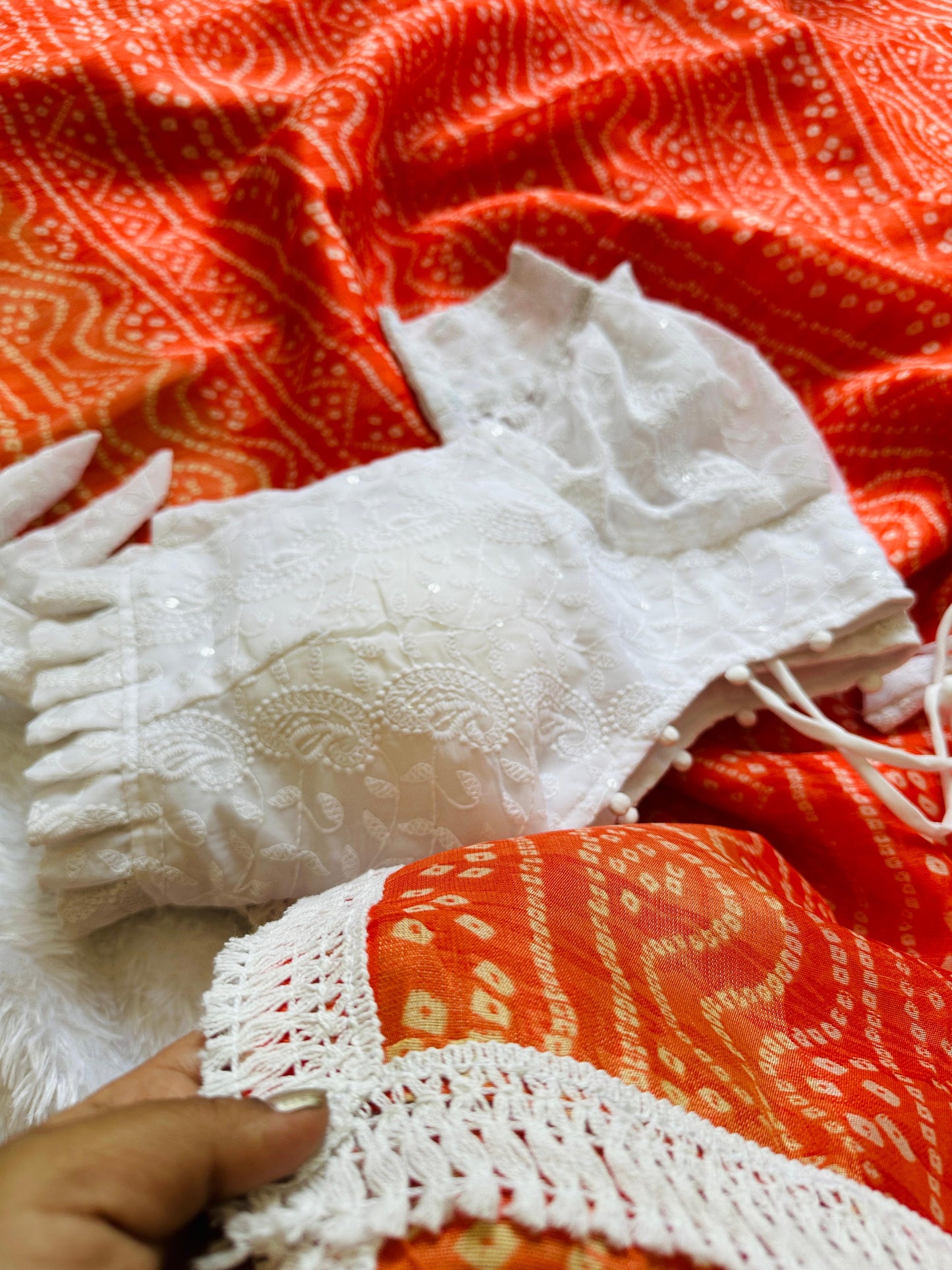 Mulika Bandhej Saree