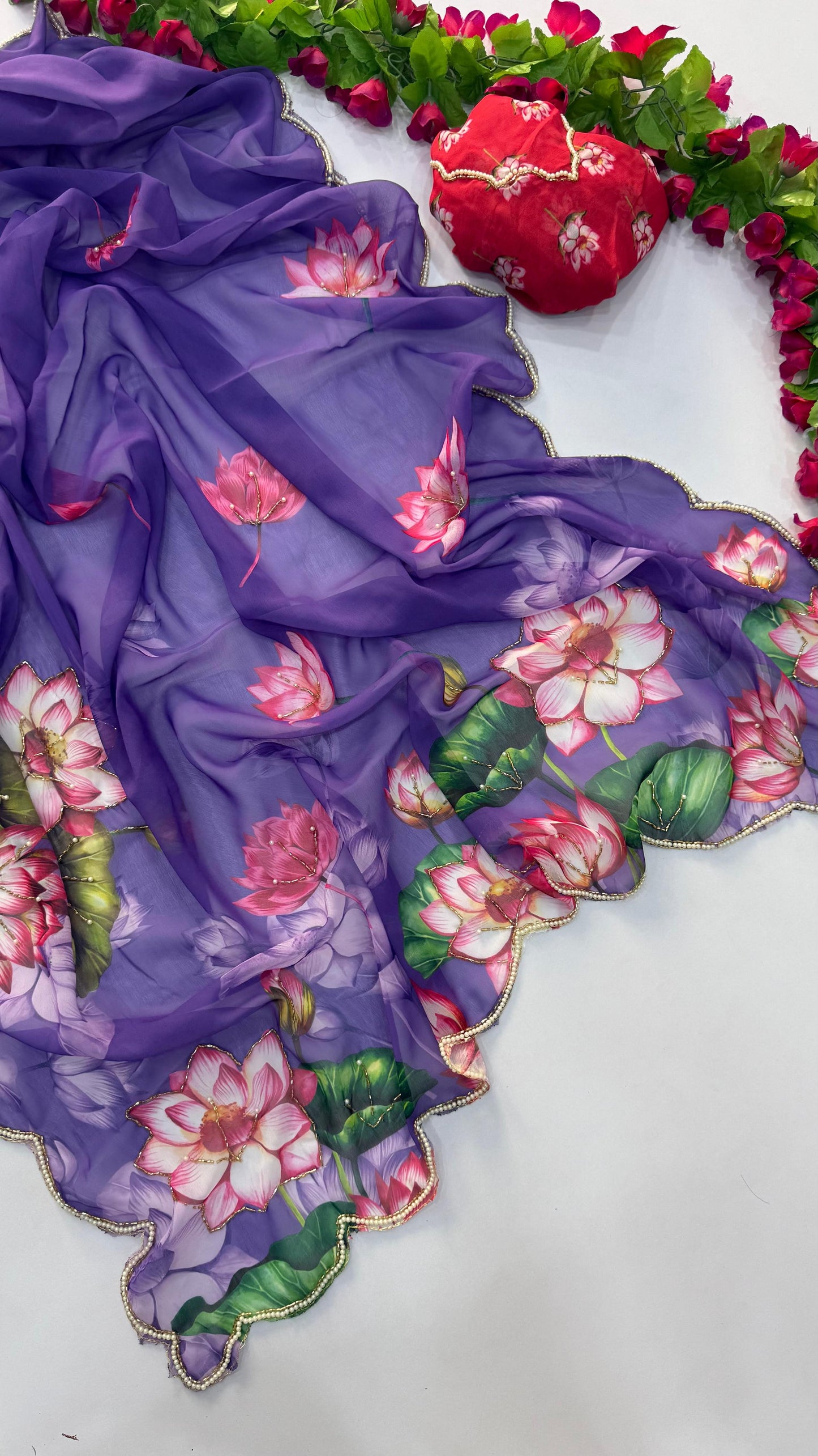 Asvi-Reet Lotus Garden Saree