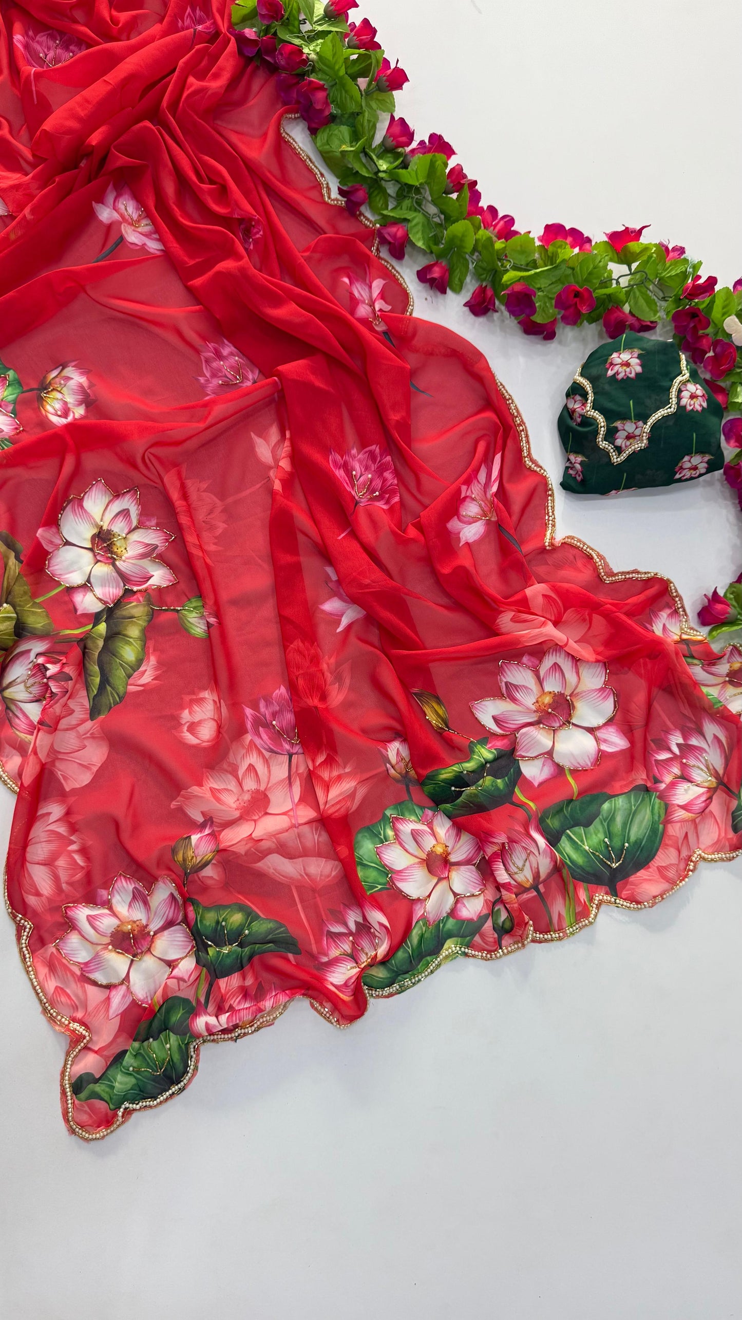 Asvi-Reet Lotus Garden Saree