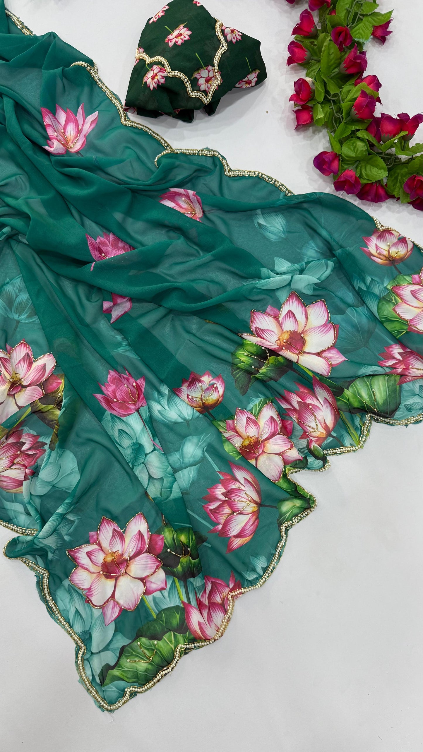 Asvi-Reet Lotus Garden Saree