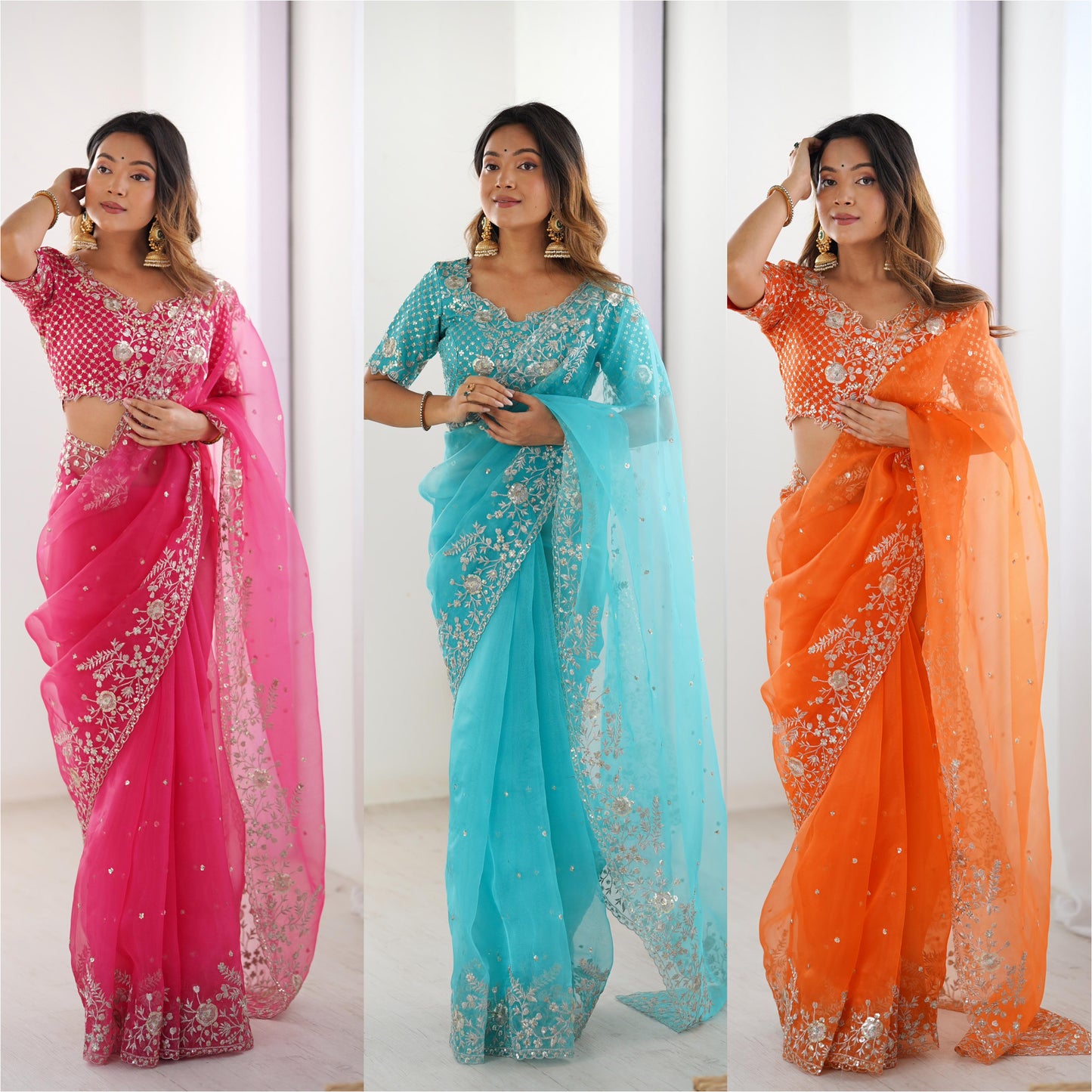 Sitara Shahi Organza Saree