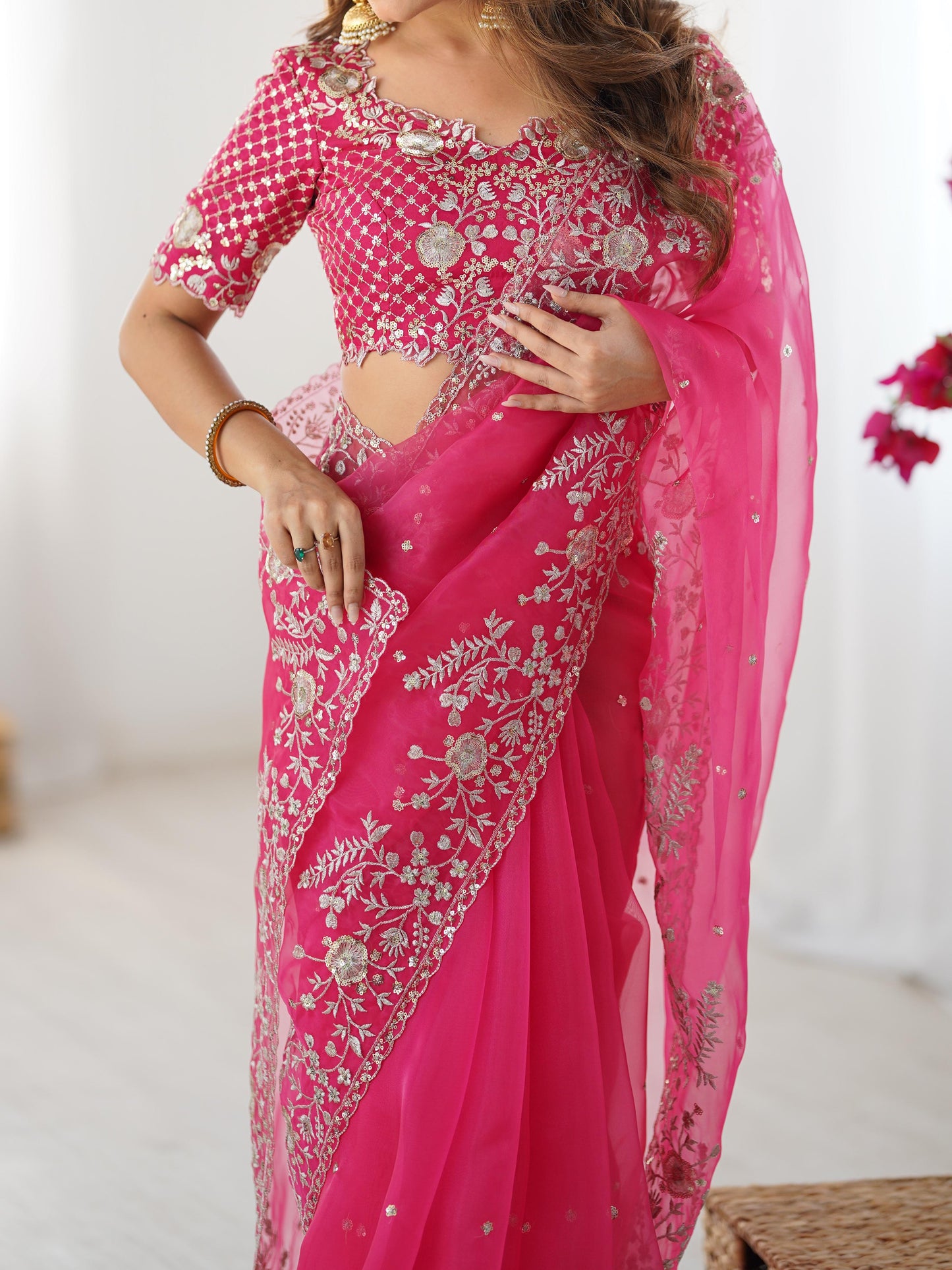 Sitara Shahi Organza Saree