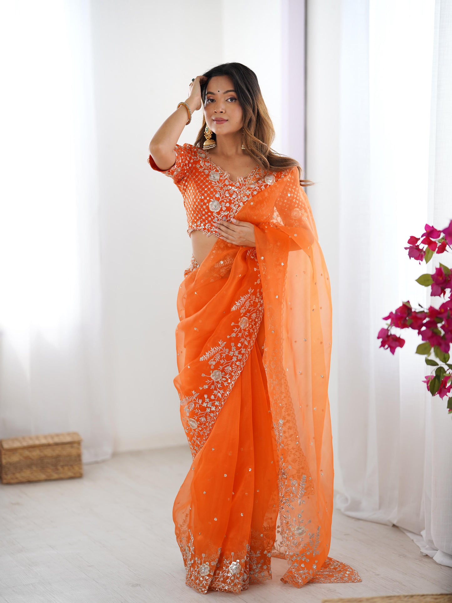 Sitara Shahi Organza Saree