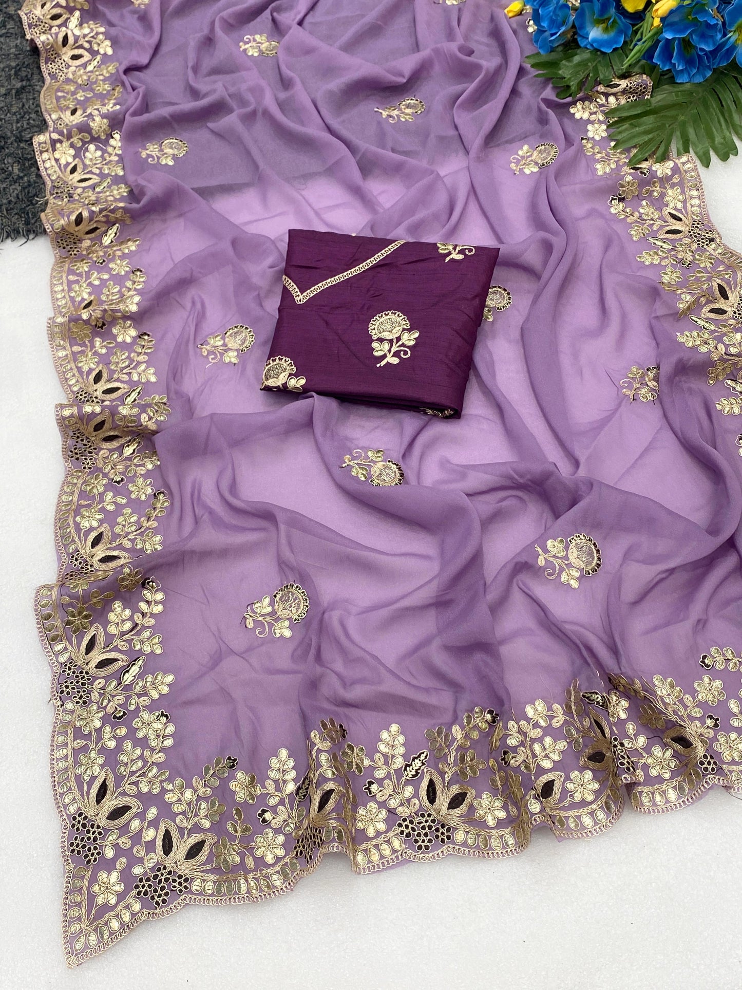 Tulip Zariya saree