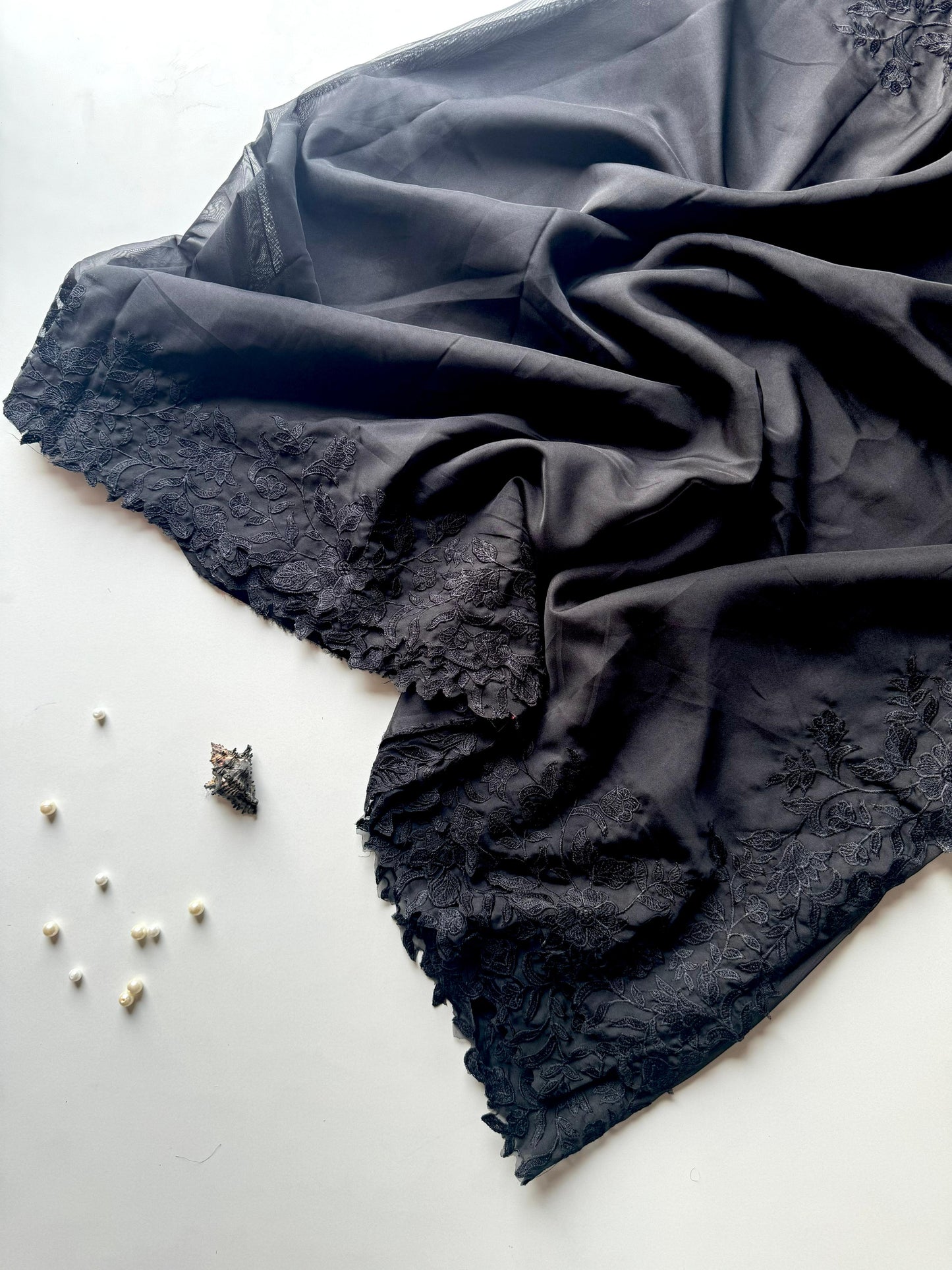 Noir Petals Saree