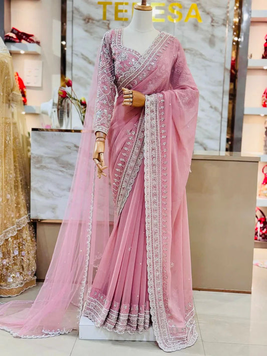 Roselle Sheen Saree