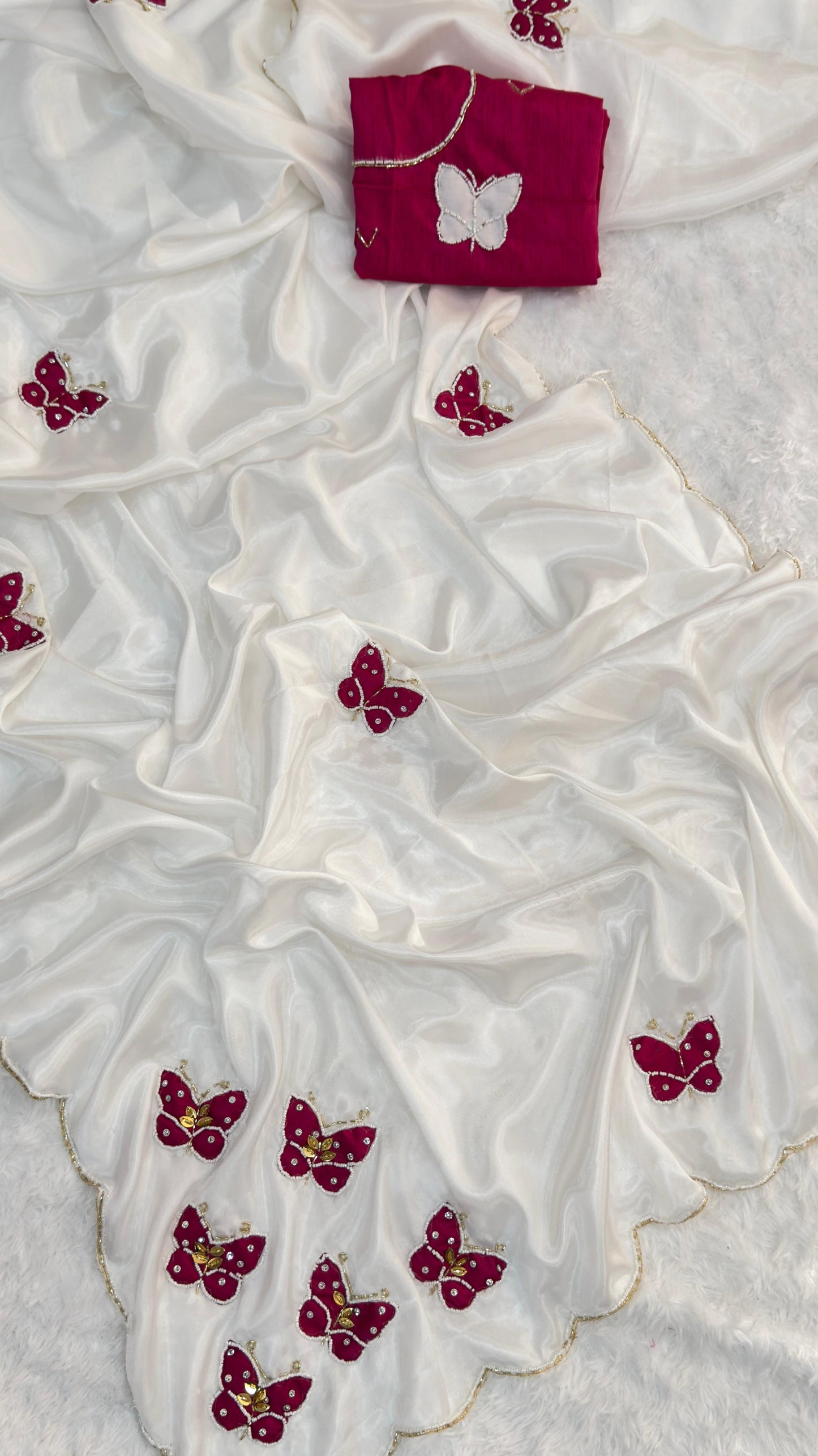 Butterfly Chiffon Saree