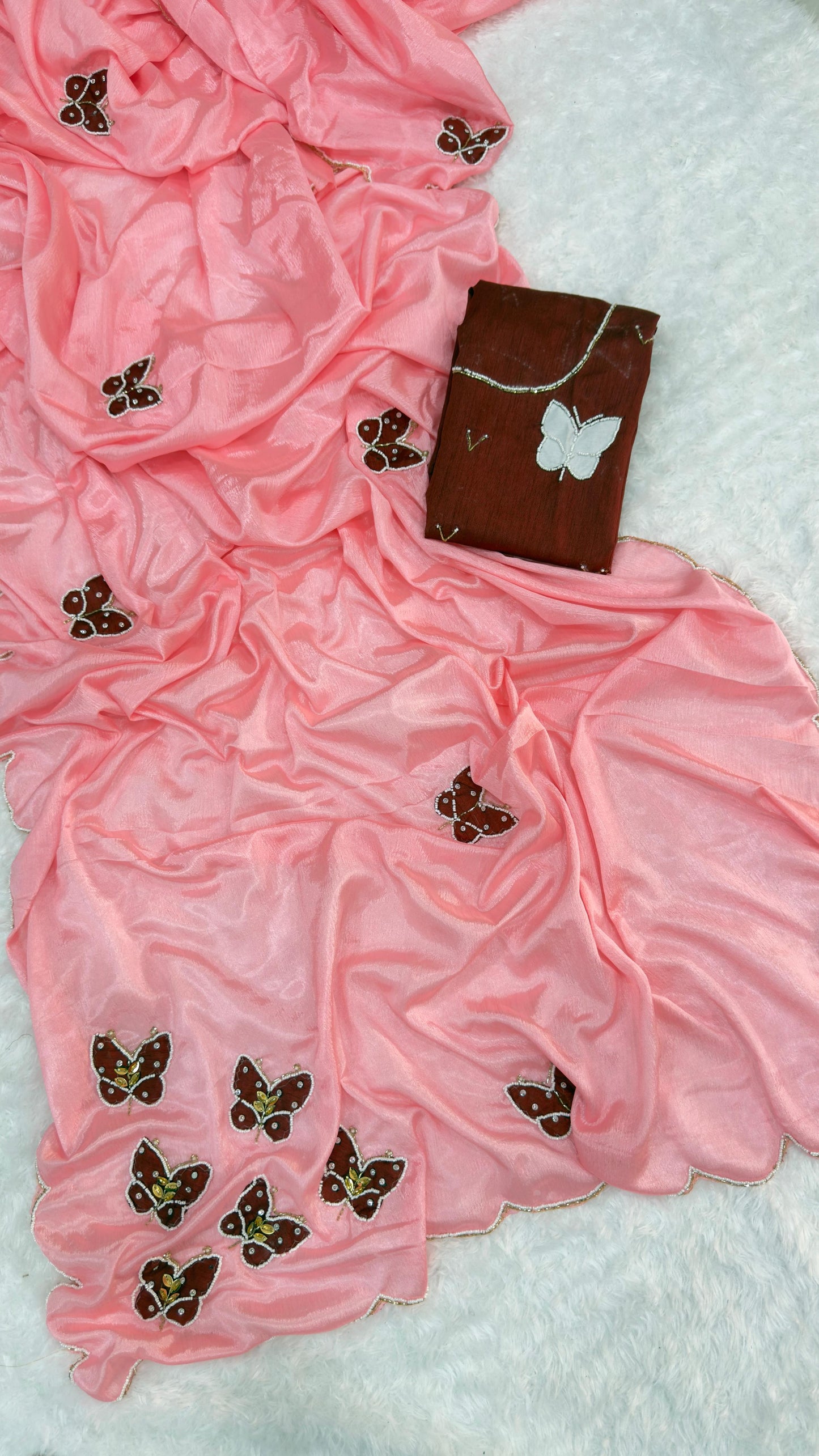 Butterfly Chiffon Saree