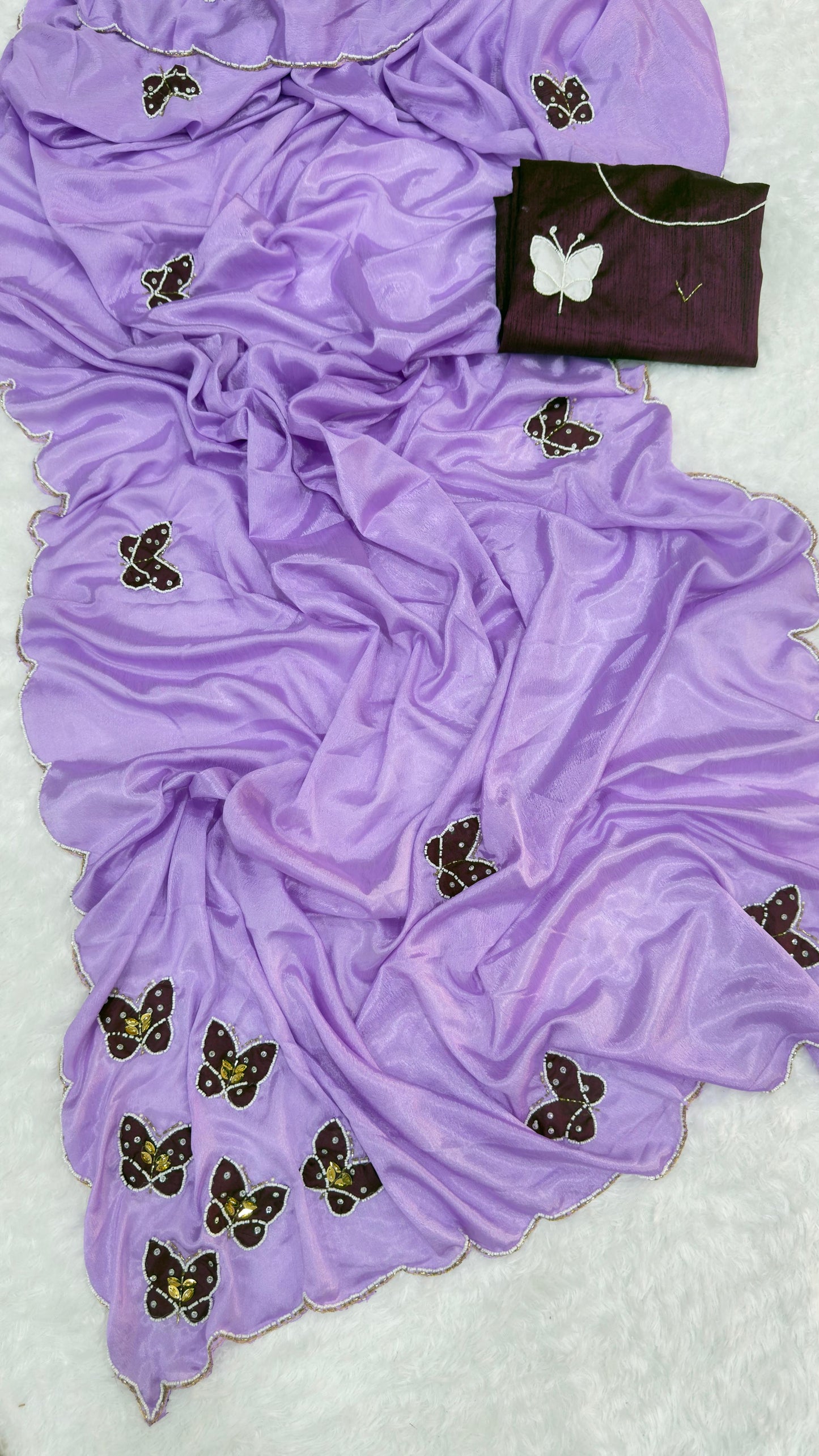 Butterfly Chiffon Saree