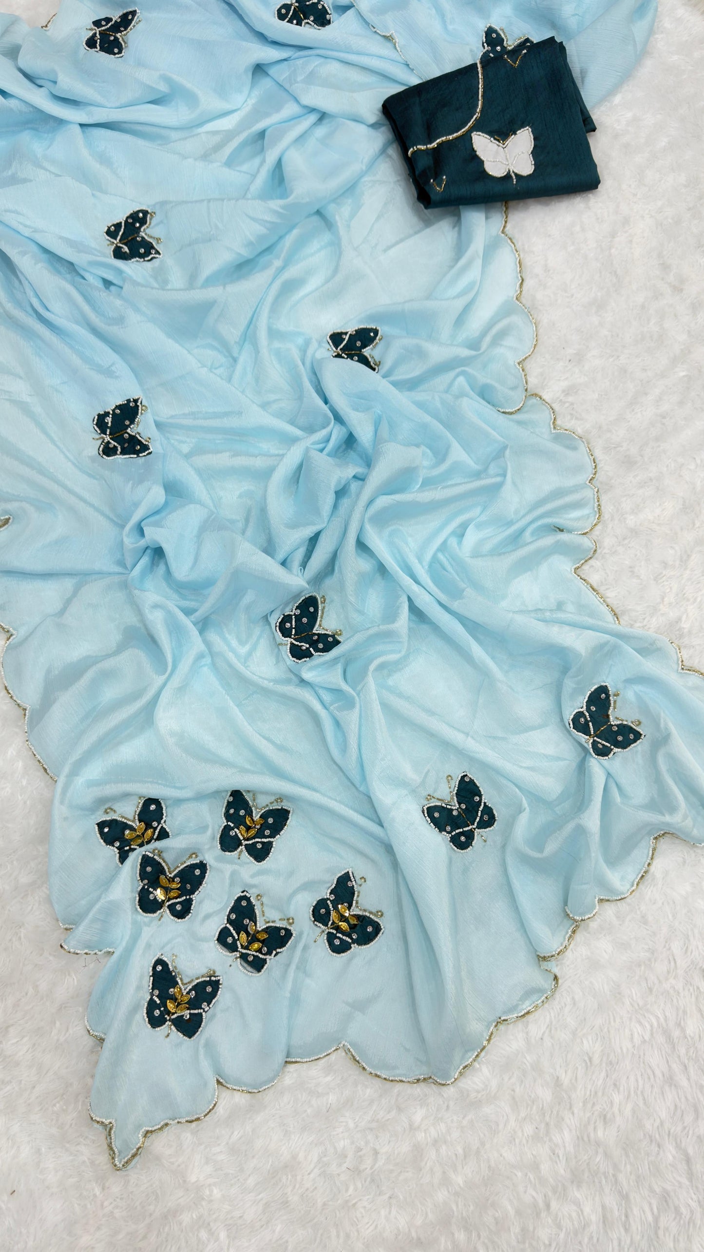 Butterfly Chiffon Saree