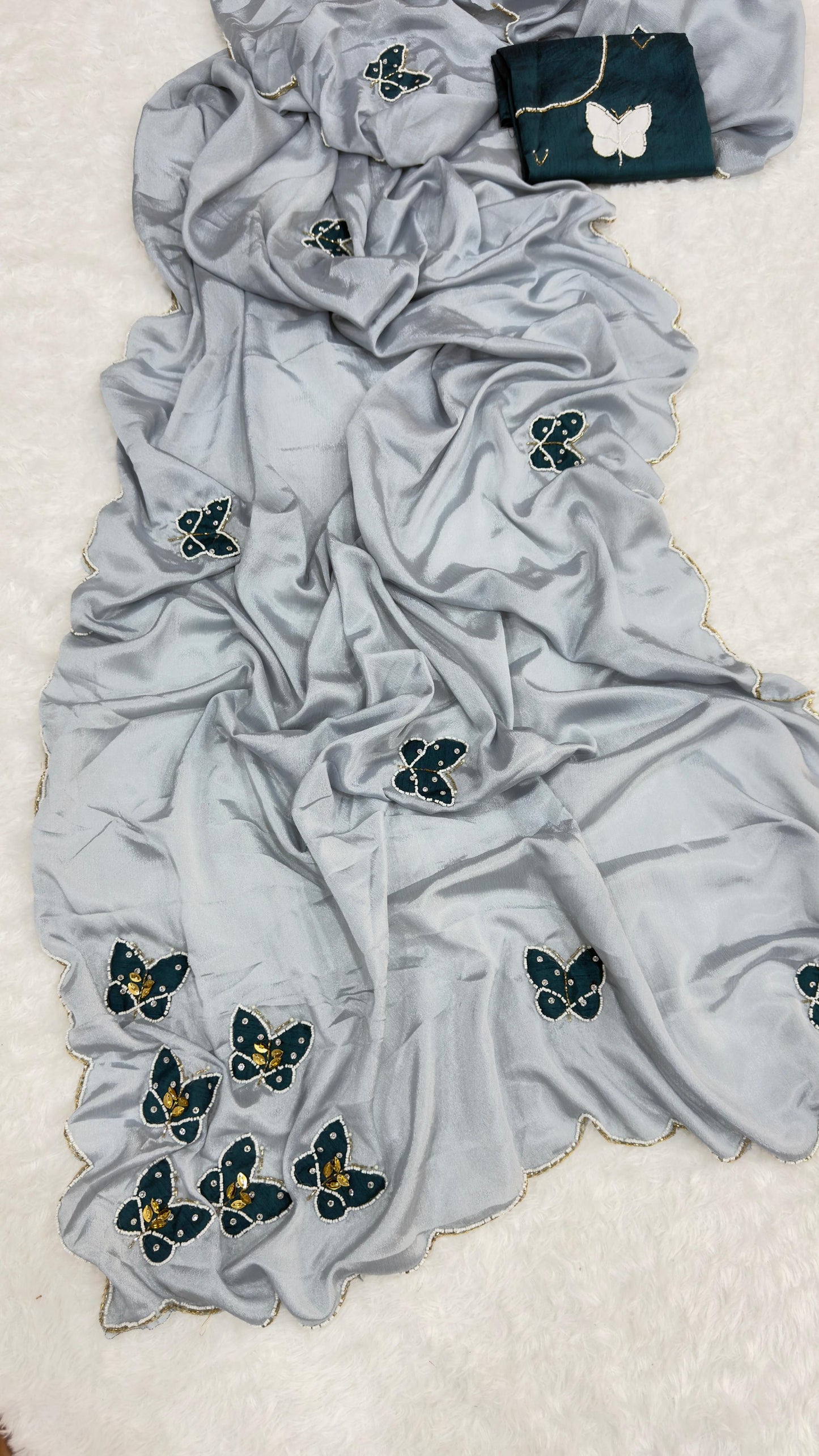 Butterfly Chiffon Saree
