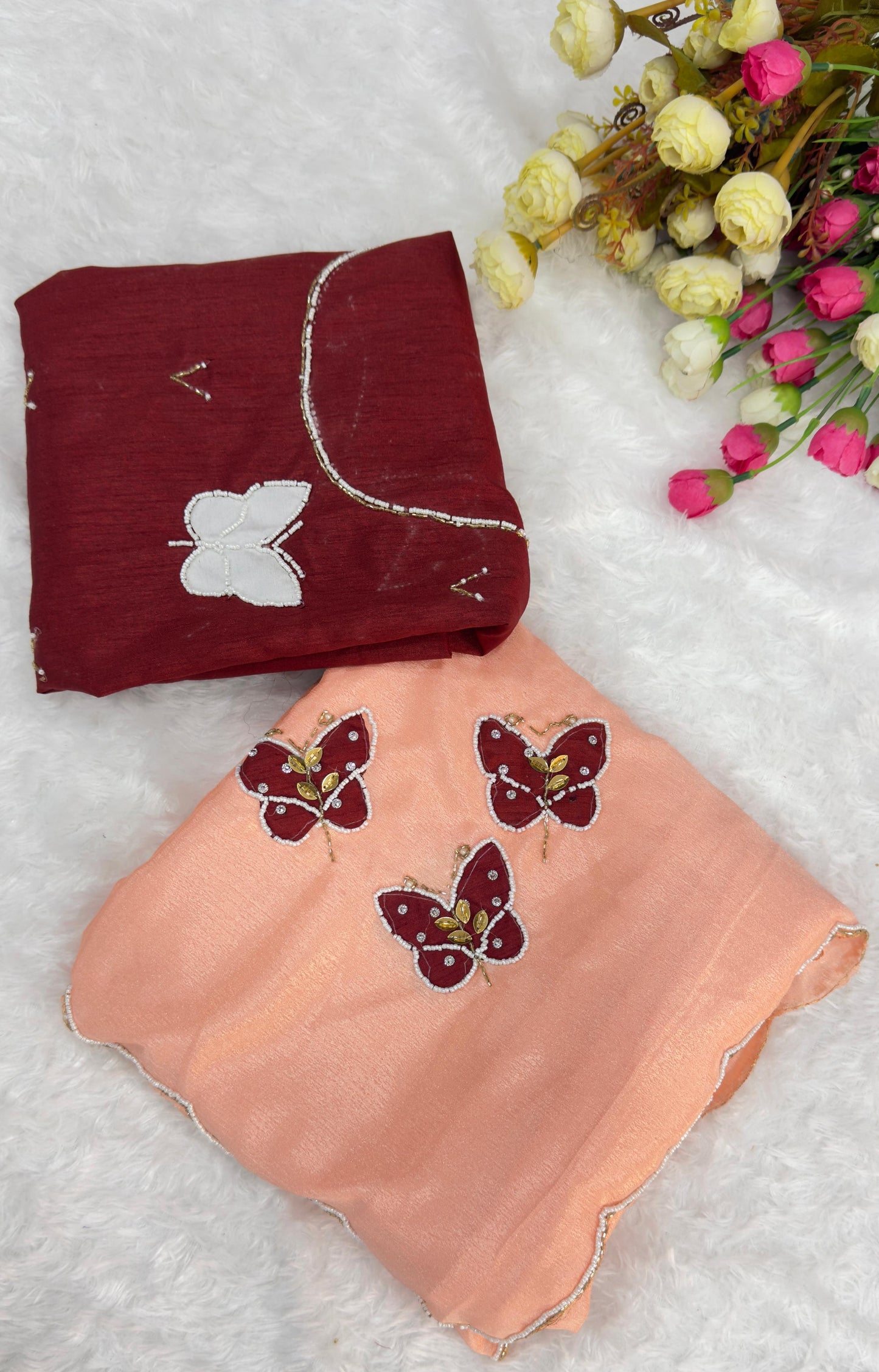 Butterfly Chiffon Saree