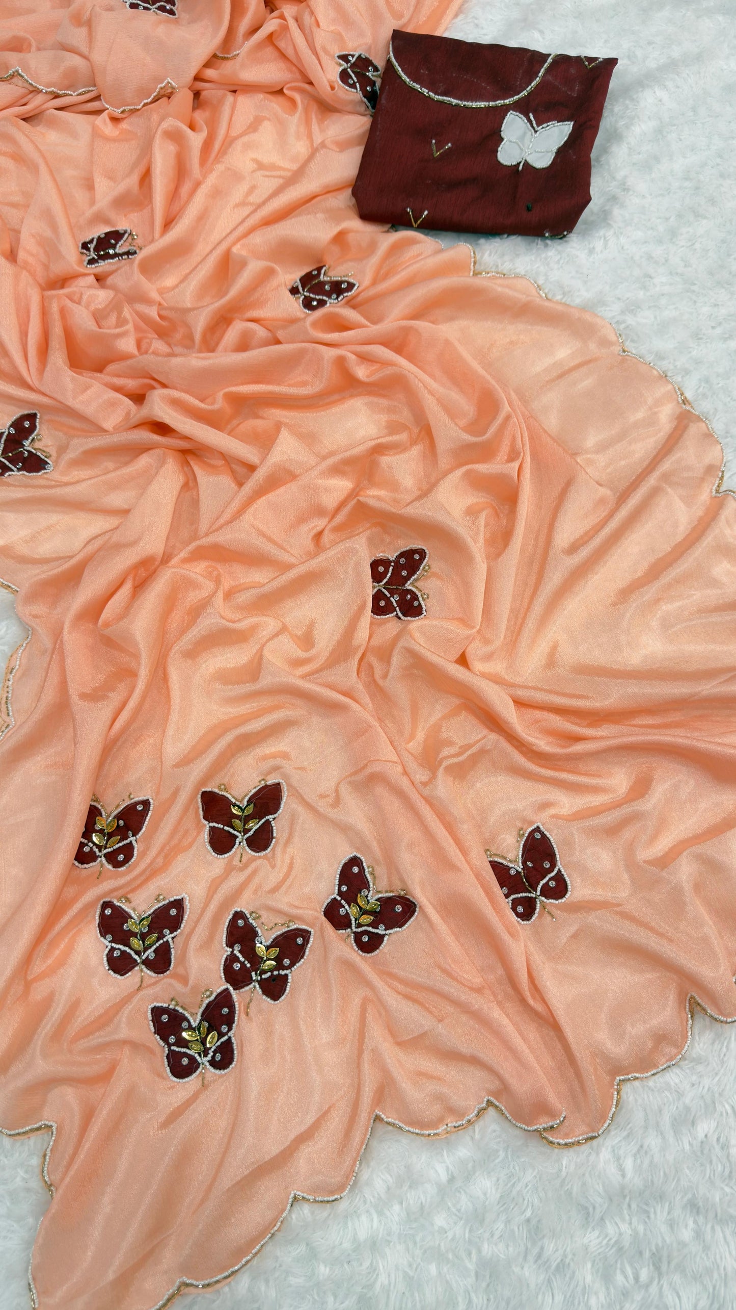 Butterfly Chiffon Saree