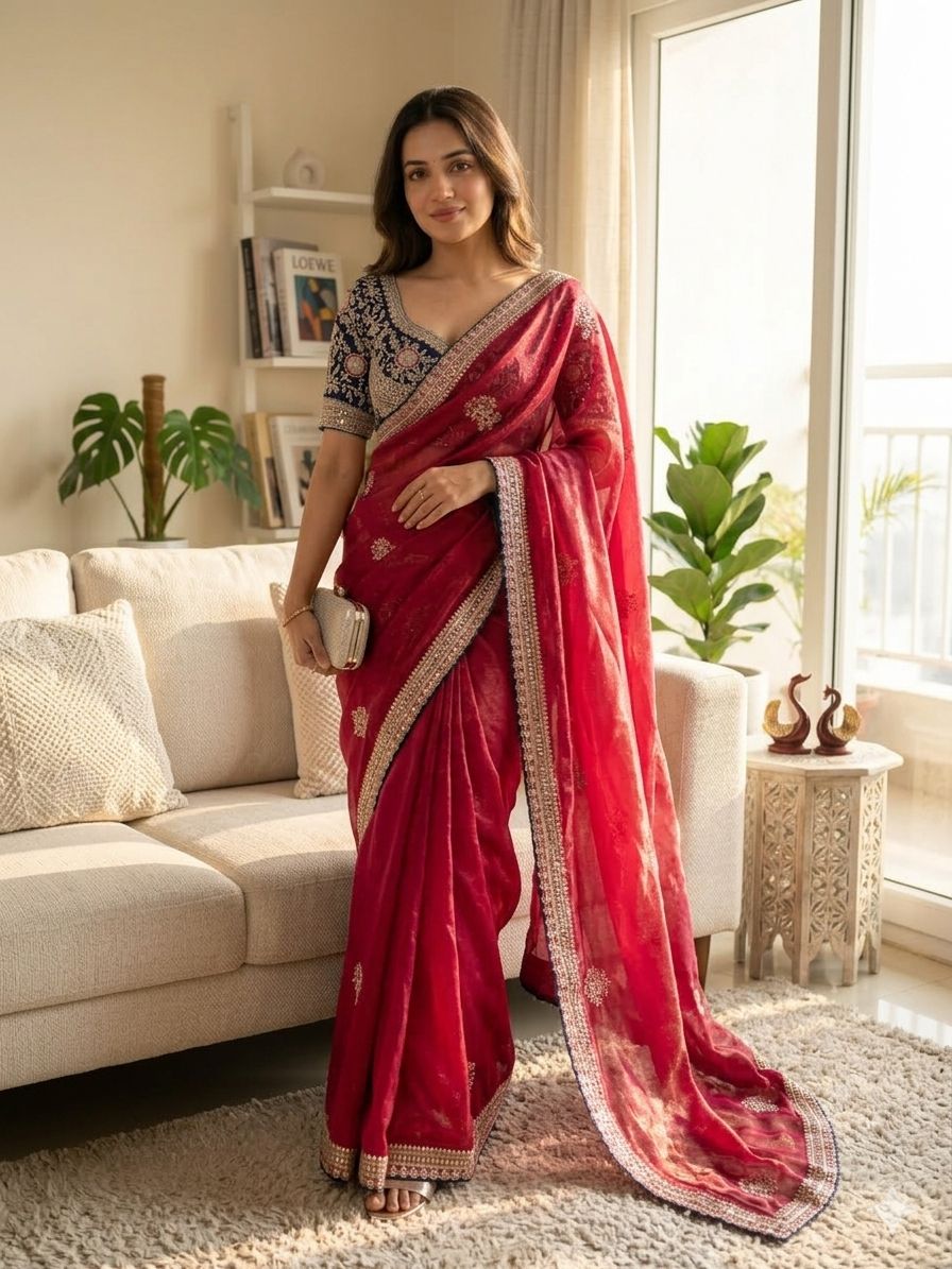 Gulnaar Zari Saree