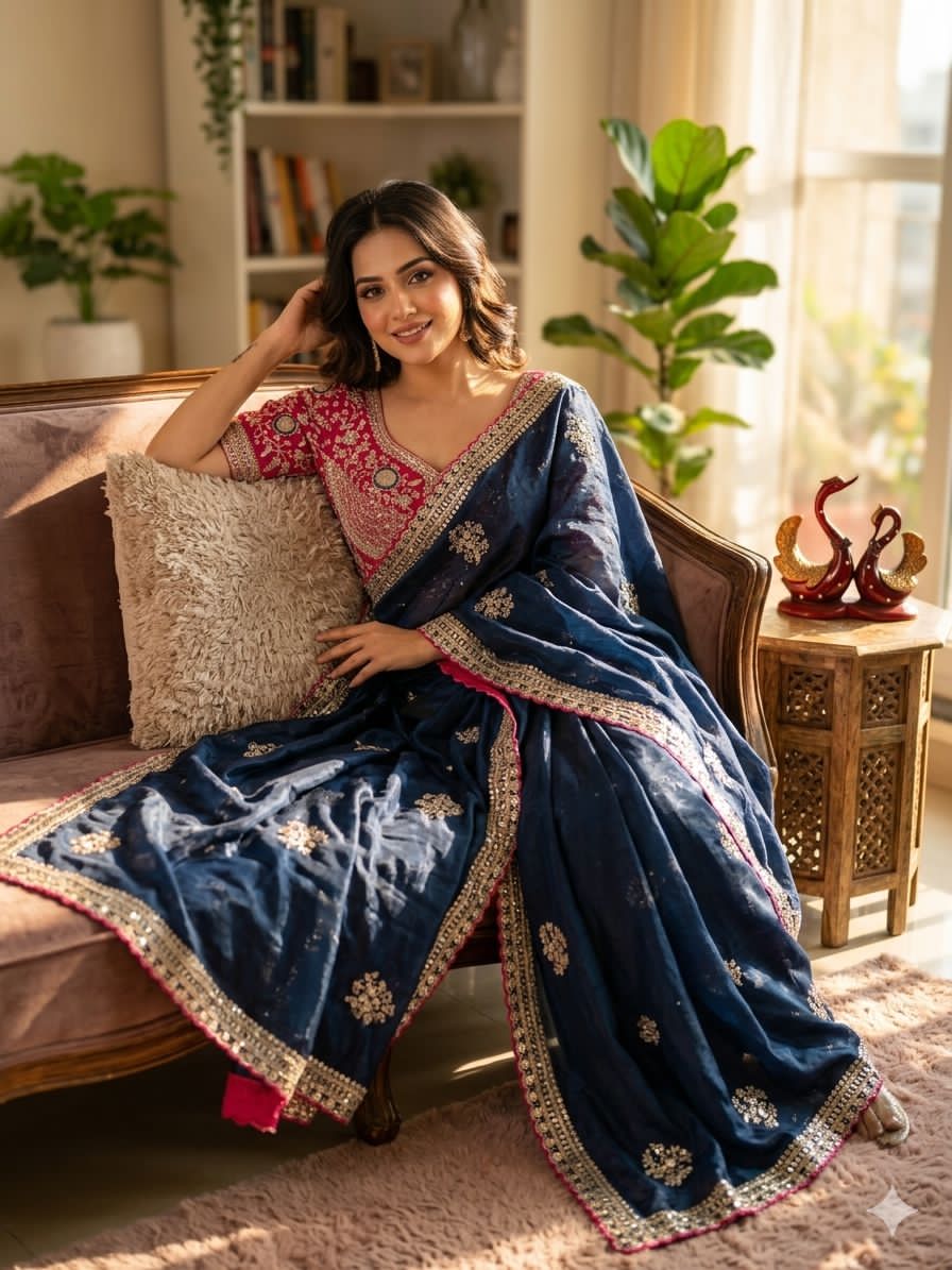 Gulnaar Zari Saree