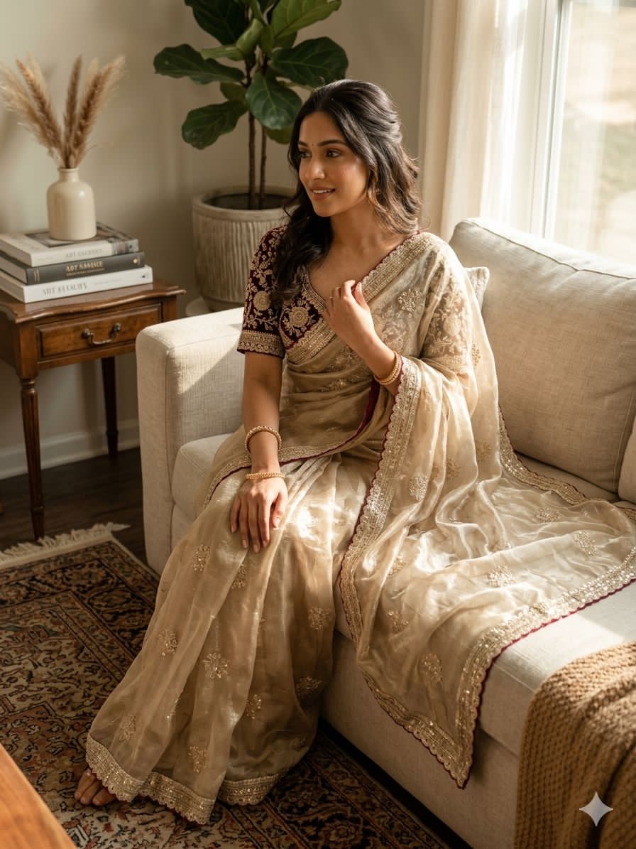 Gulnaar Zari Saree