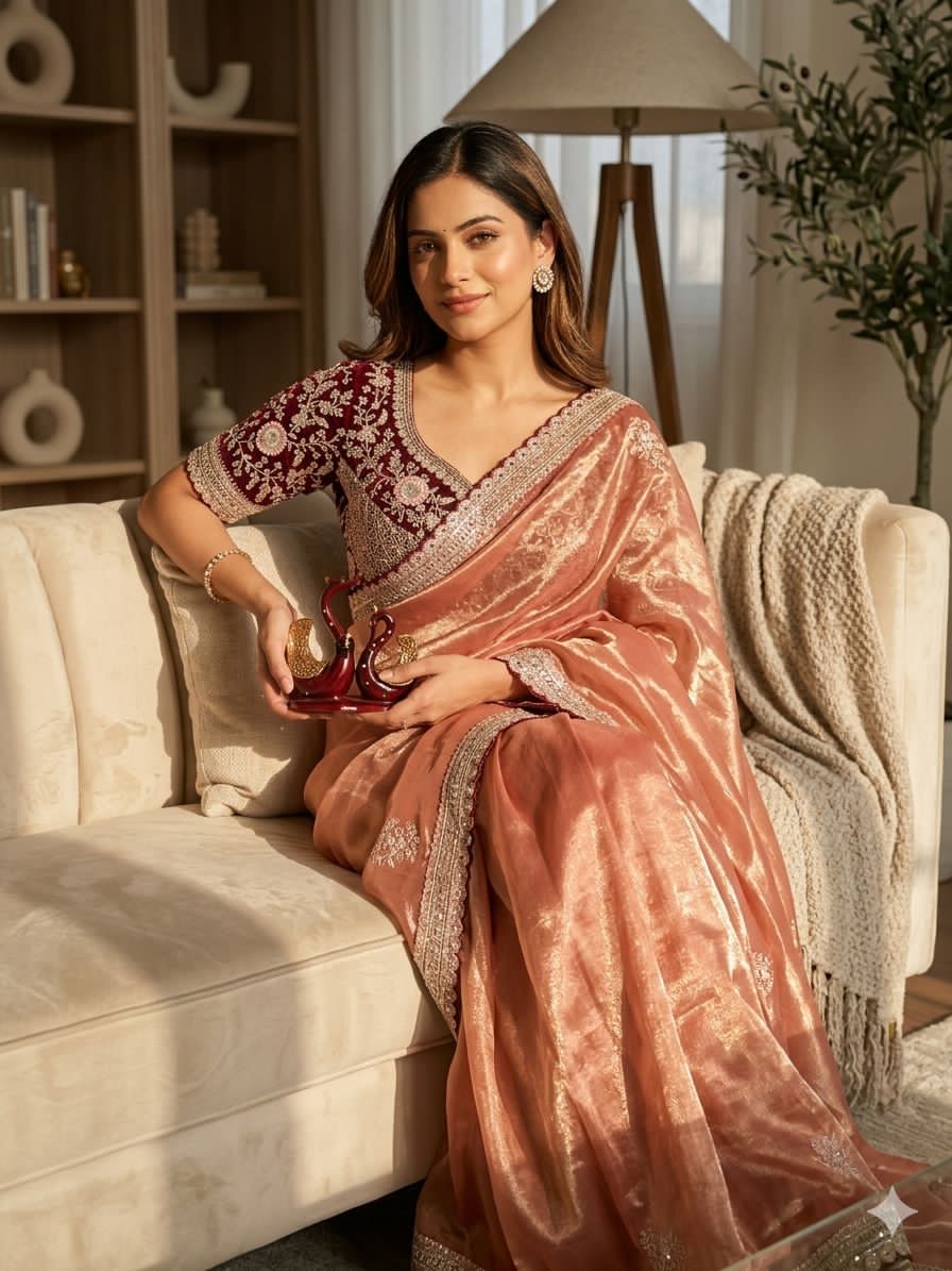 Gulnaar Zari Saree