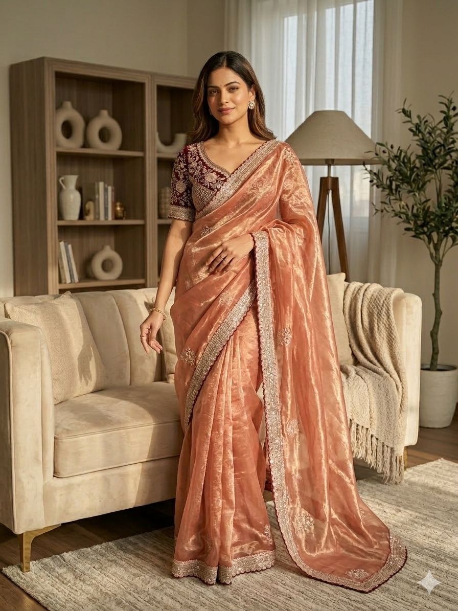 Gulnaar Zari Saree