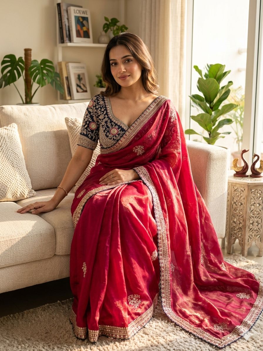 Gulnaar Zari Saree