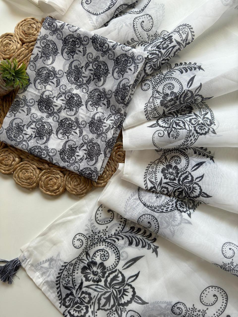 Forest Drip Saree