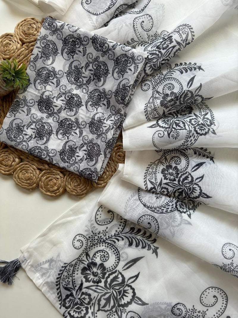 Forest Drip Saree