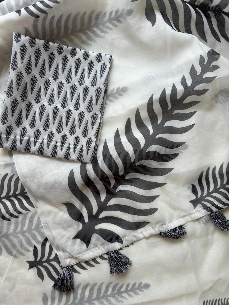 Forest Drip Saree