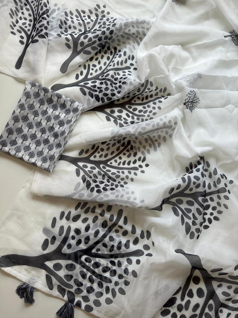 Forest Drip Saree
