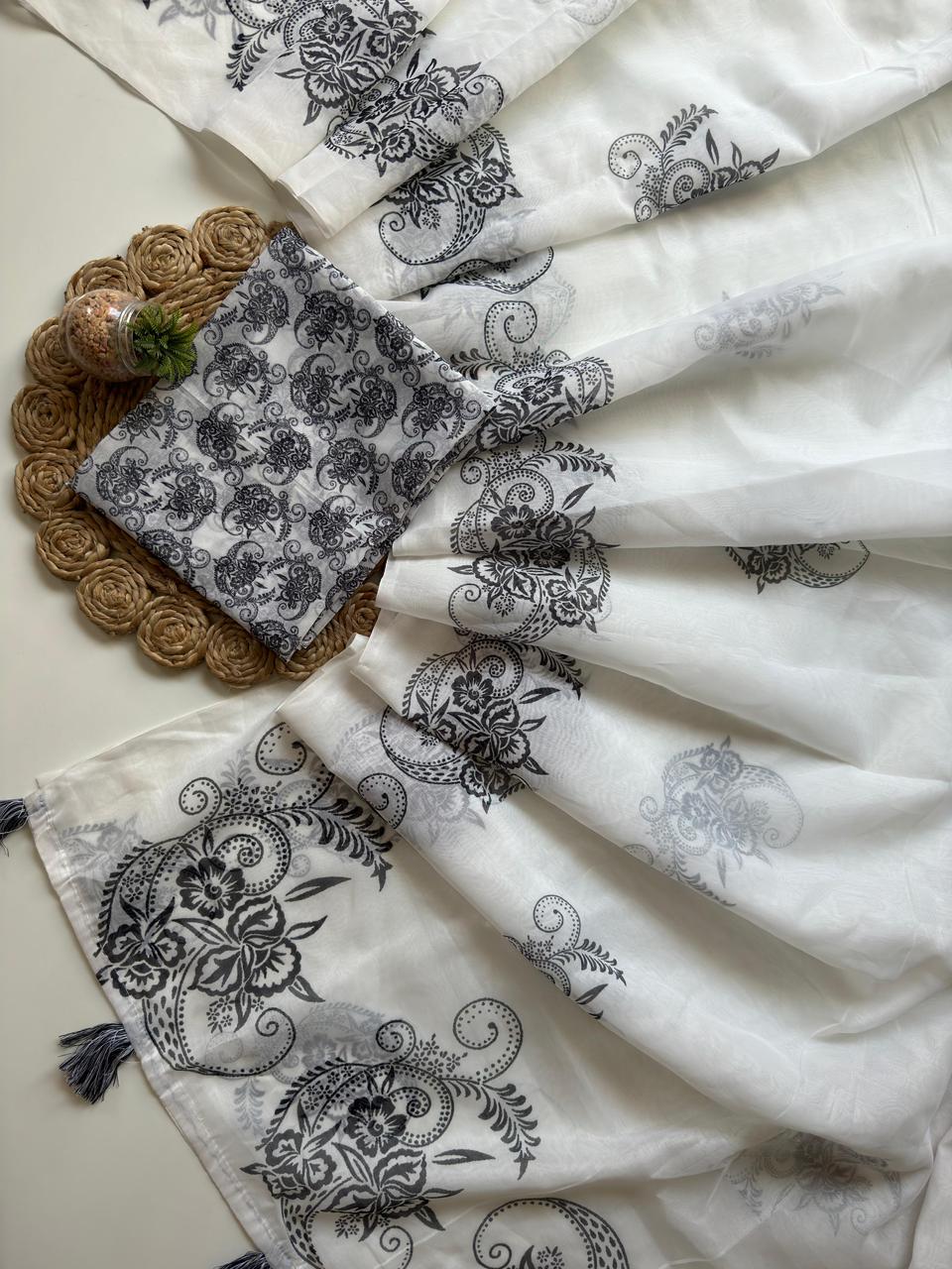 Forest Drip Saree