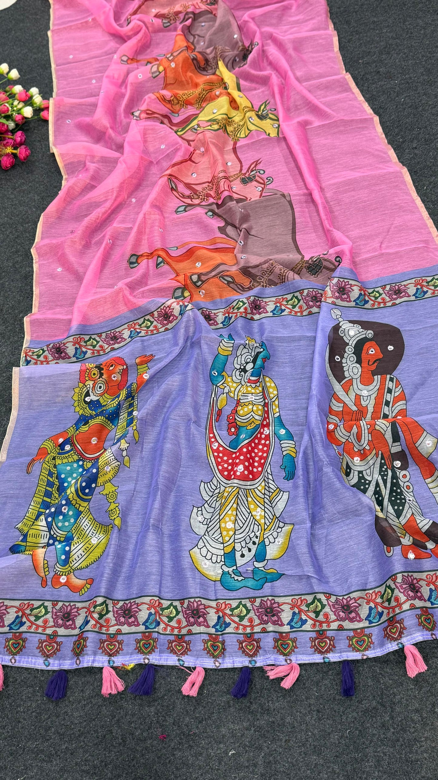 Rang Leela Linen Saree