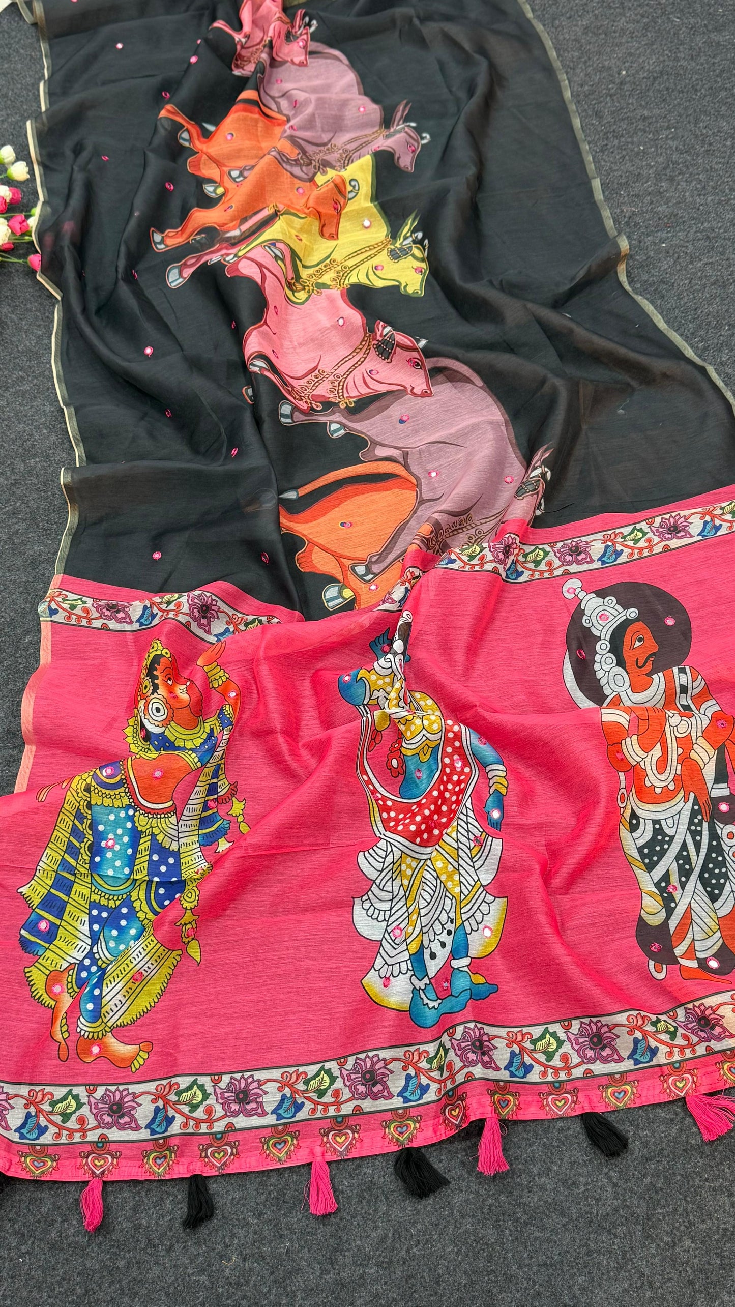 Rang Leela Linen Saree