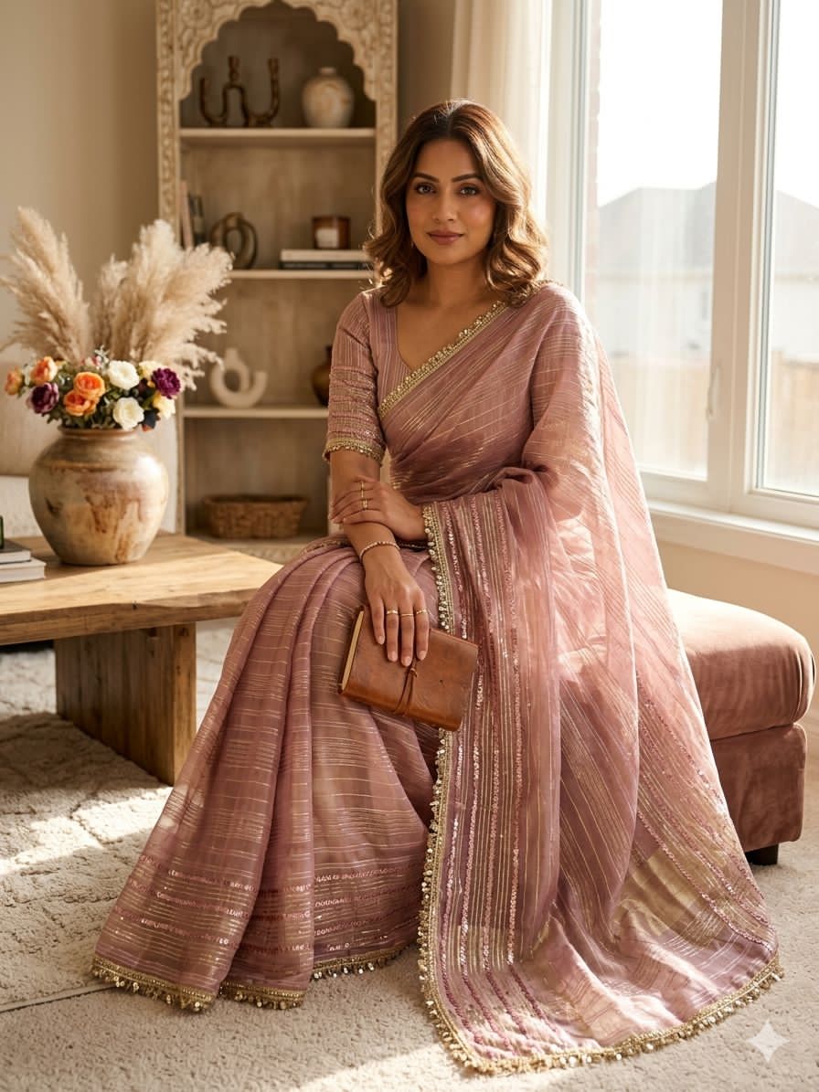 Zareen Sequin Saree