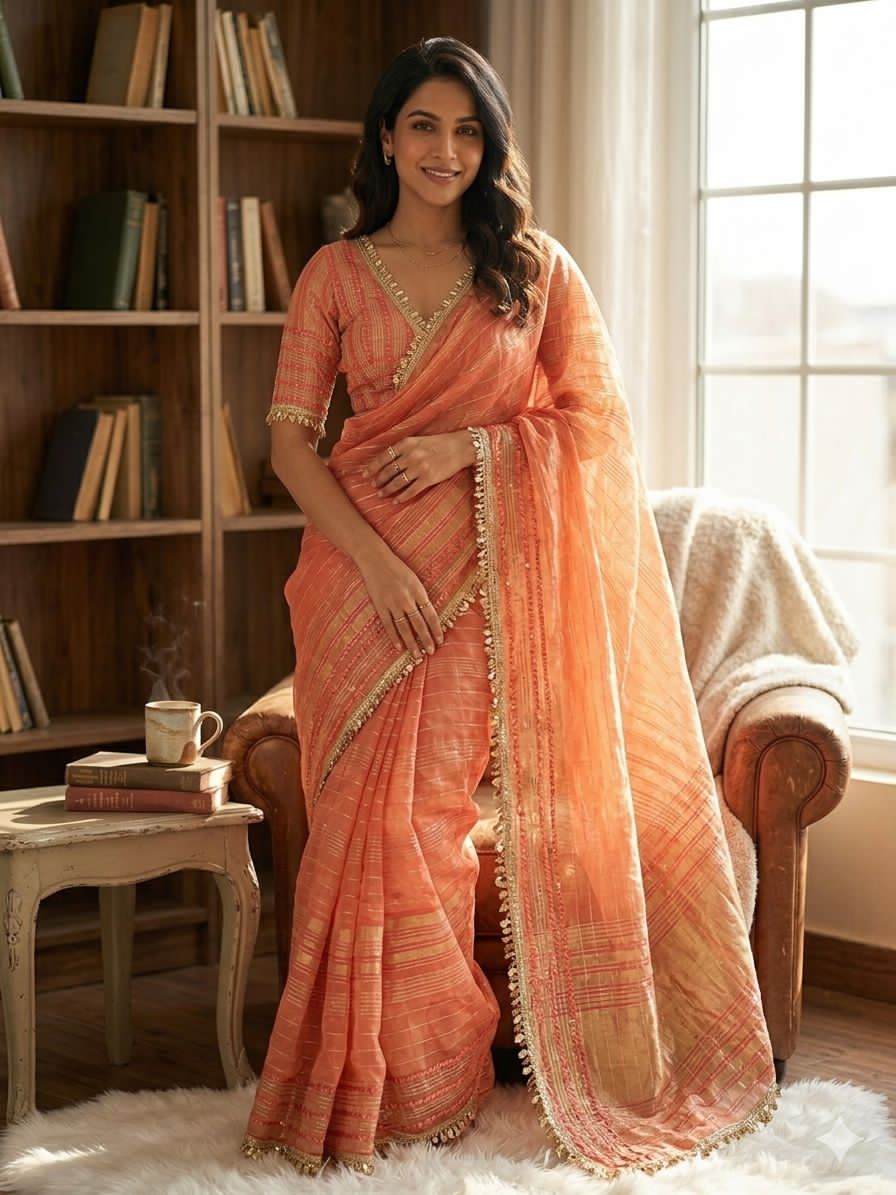 Zareen Sequin Saree