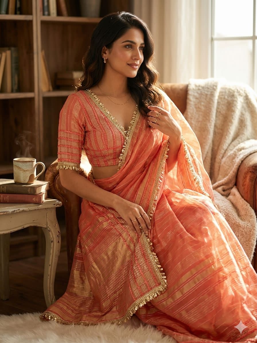 Zareen Sequin Saree