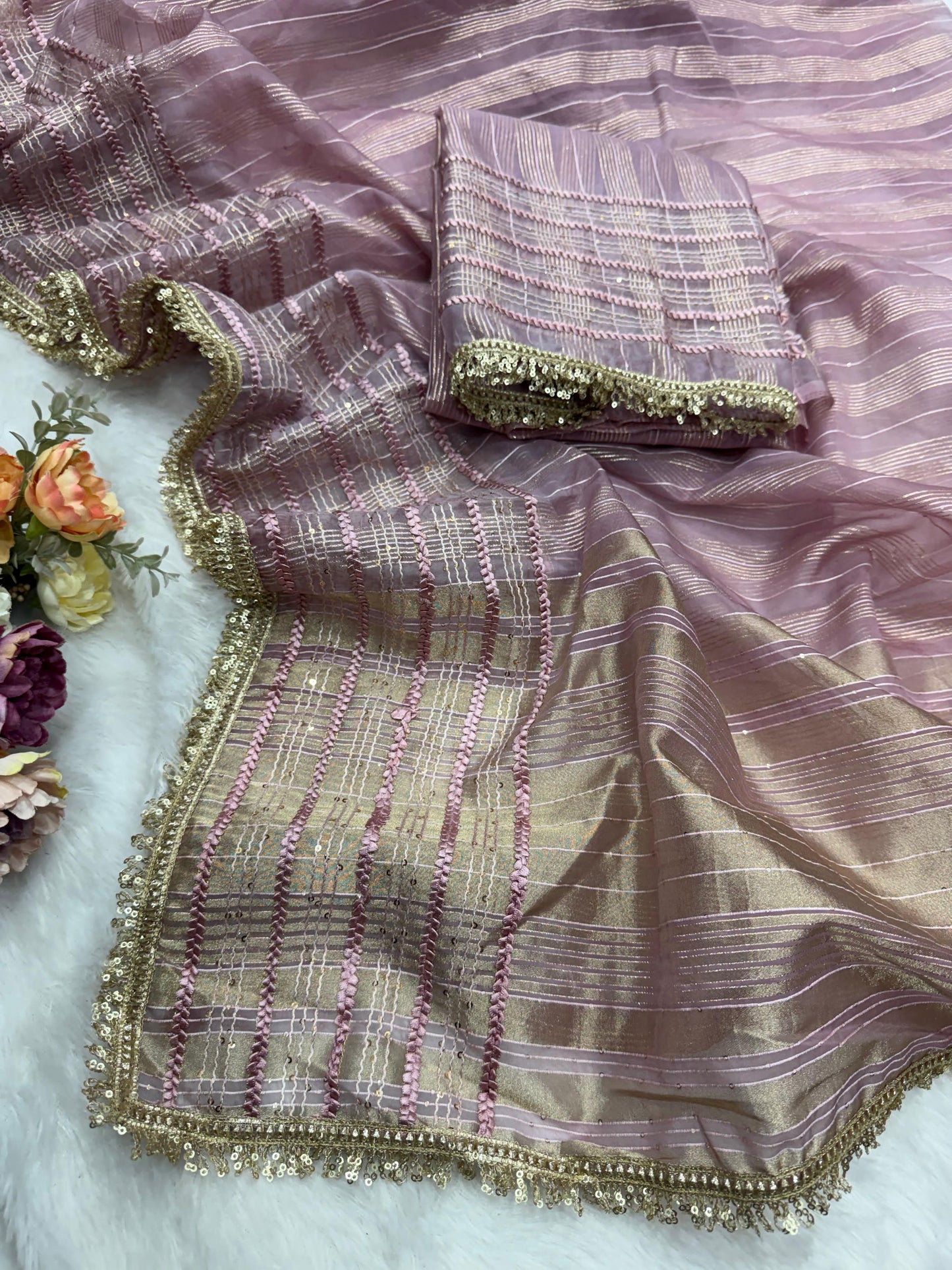 Zareen Sequin Saree