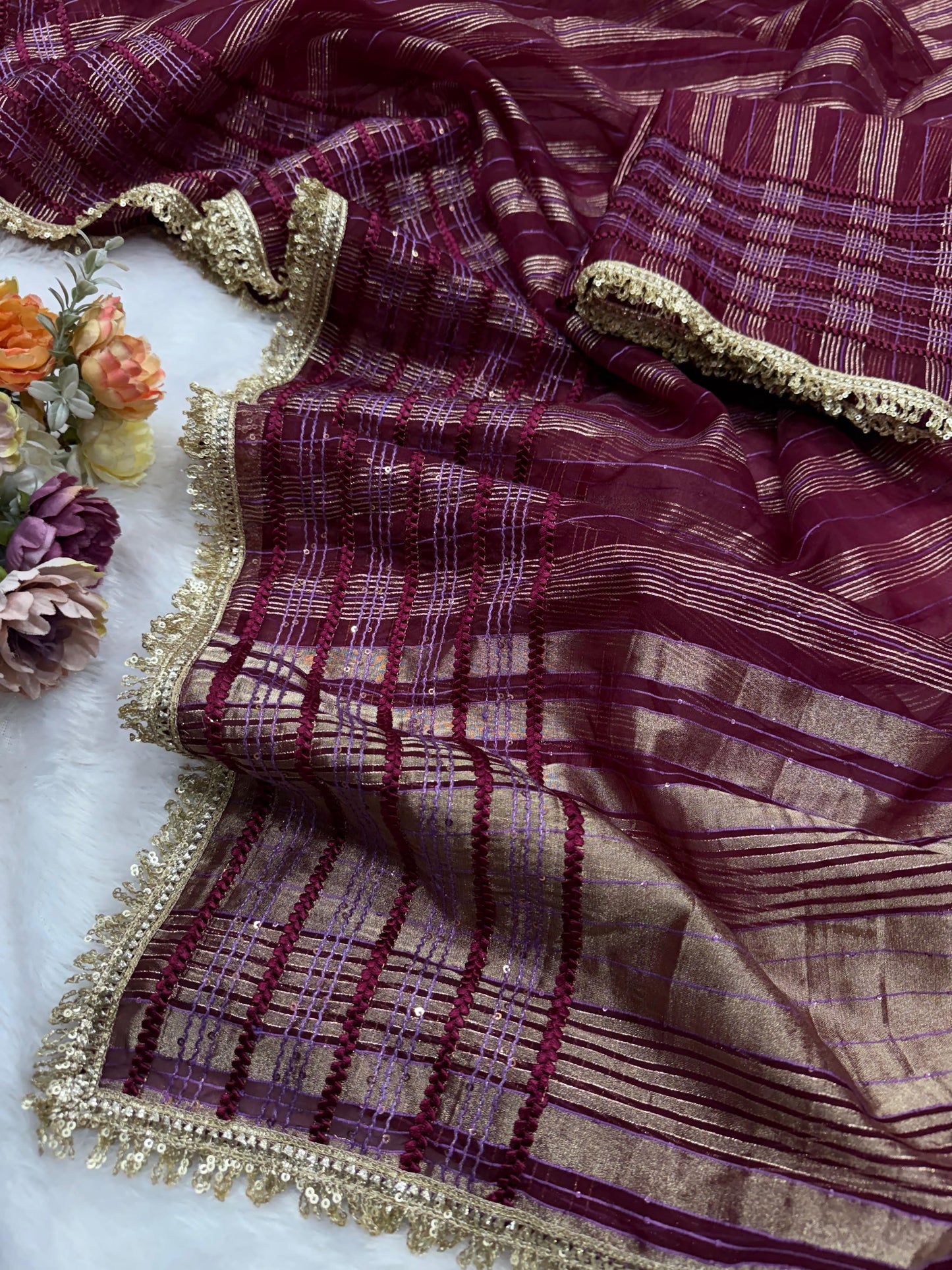 Zareen Sequin Saree
