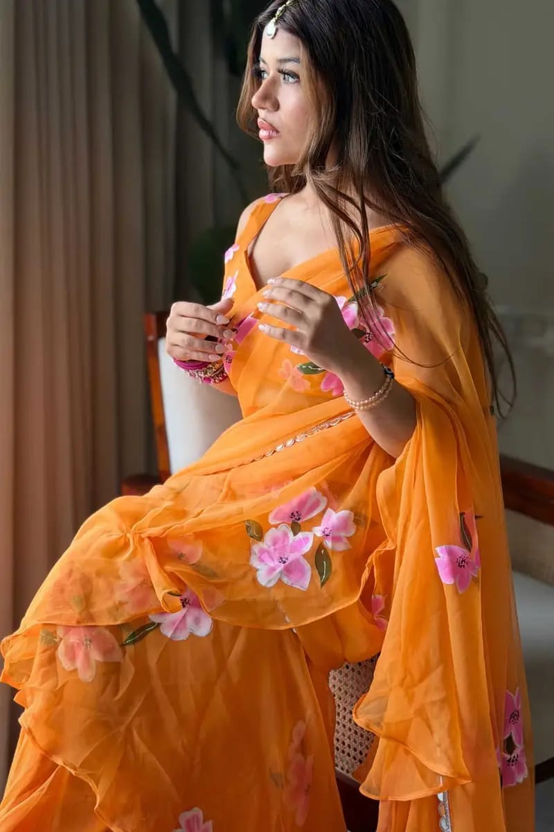 Kinkini Weaves Ready to Wear Lehenga Saree