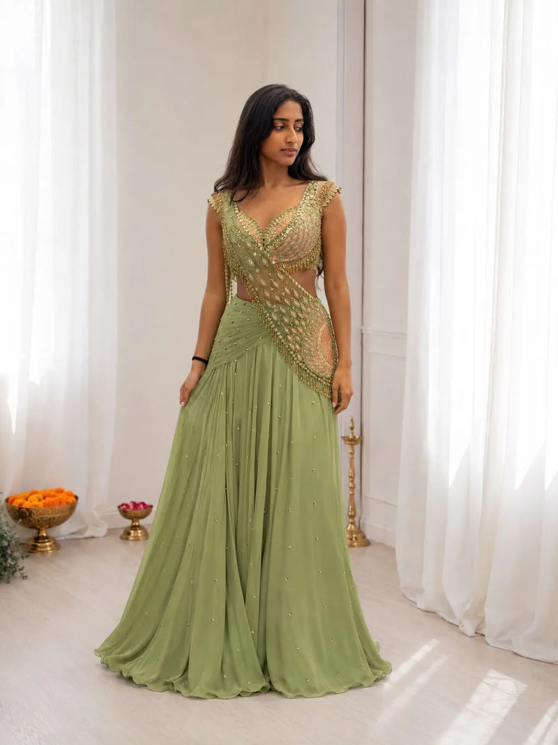 Zarelisse Ready To Wear Lehenga Saree
