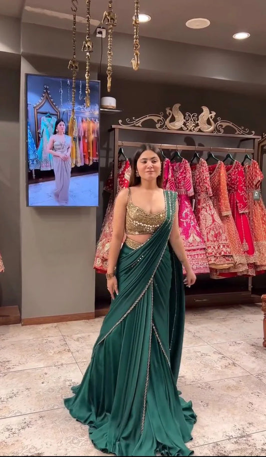 Emerald Drape Saree
