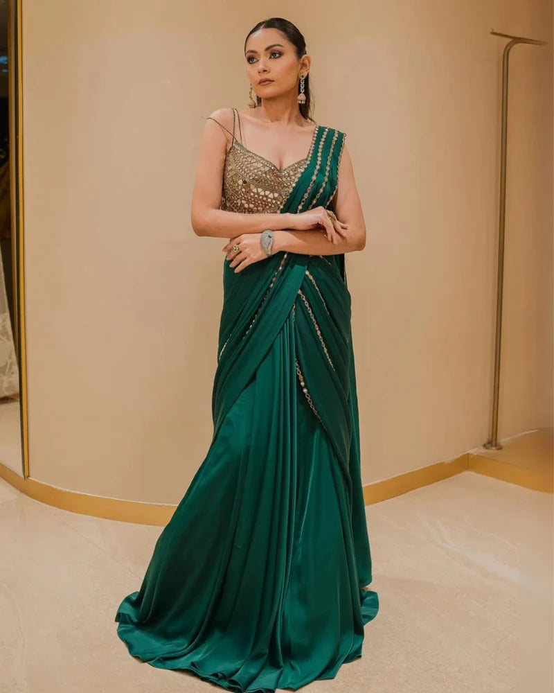 Emerald Drape Saree