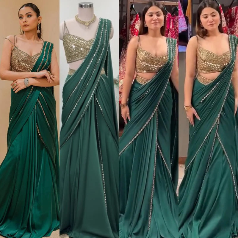 Emerald Drape Saree