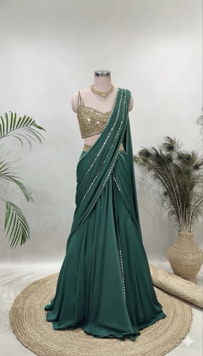 Emerald Drape Saree